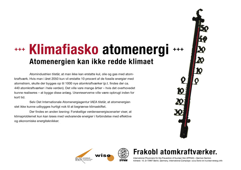 Klimafiasko atomenergi - Atomenergien kan ikke redde klimaet - International plakatkampagne "Fakta om atomenergi"
